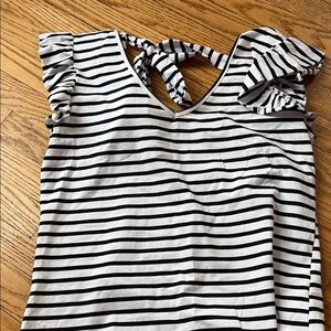 Striped Black and White Women's Top